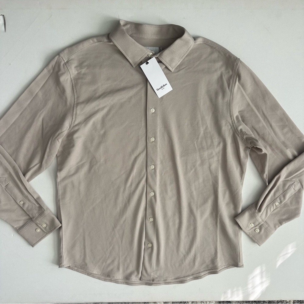 Goodfellow Men's Long Sleeve Casual Dress Shirt Size L